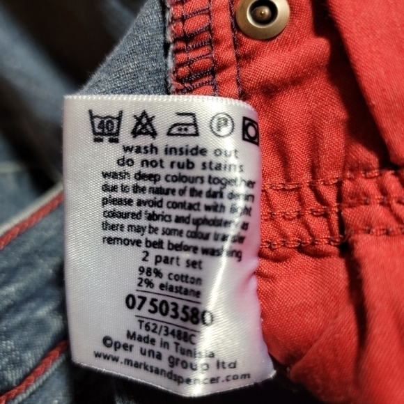 𝅺Marks & Spencer Per Una Roma Dark Blue Denim Bootcut Jeans Size 12 - Picture 13 of 13